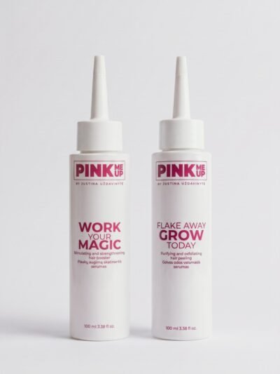 Plaukų stiprinimo rinkinys: Work Your Magic ir Flake Away Grow Today